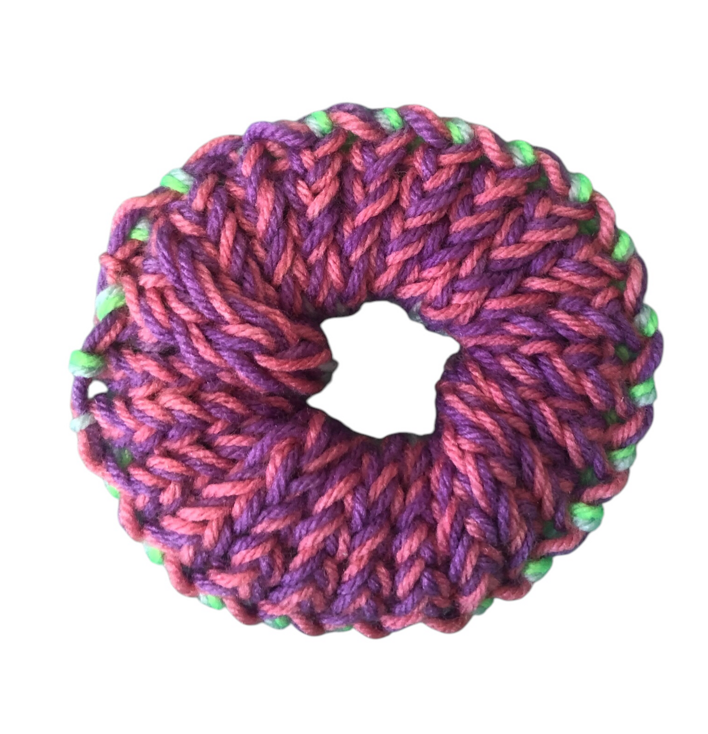 Hand-Knit Acrylic Scrunchie – Soft, Durable & Stylish