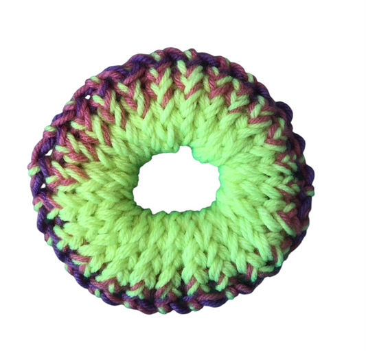 Hand-Knit Acrylic Scrunchie – Soft, Comfortable & Handmade with Love