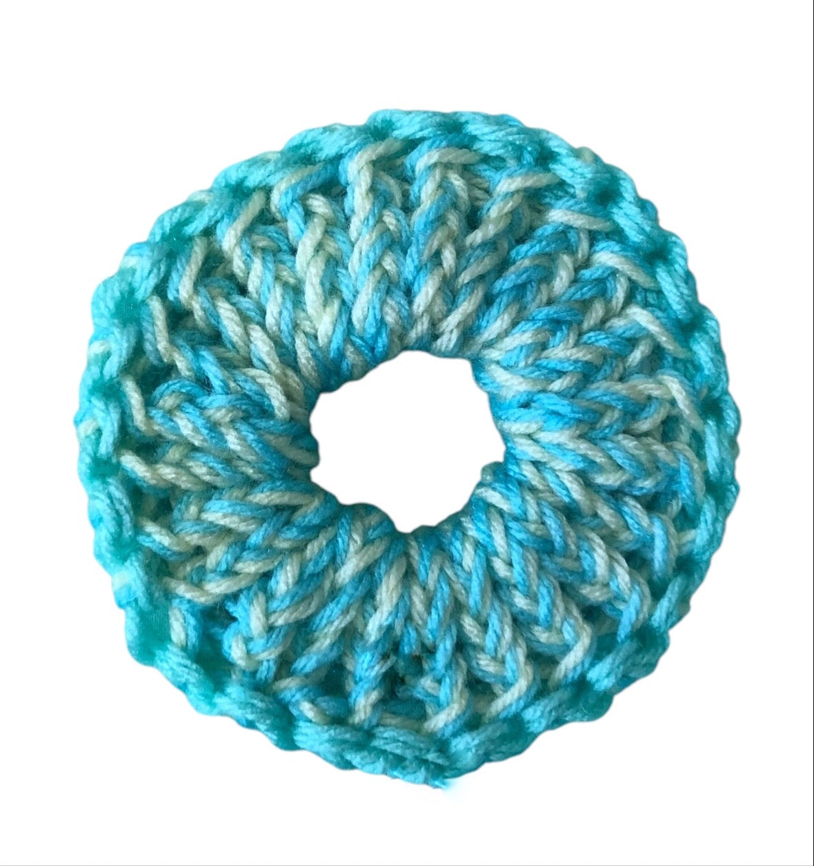 Hand-Knit Acrylic Scrunchie – Soft, Stylish & Handmade