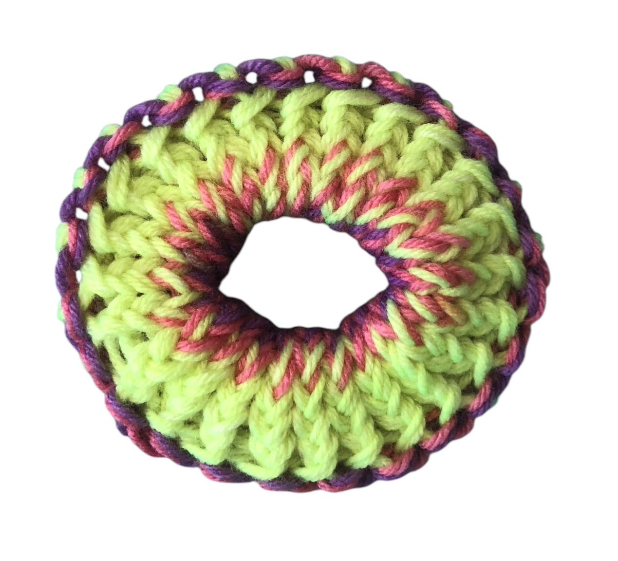 Hand-Knit Acrylic Scrunchie – Soft, Stylish & Perfect for Any Occasion