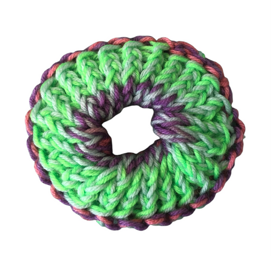 Hand-Knit Acrylic Scrunchie – Soft, Durable & Stylish