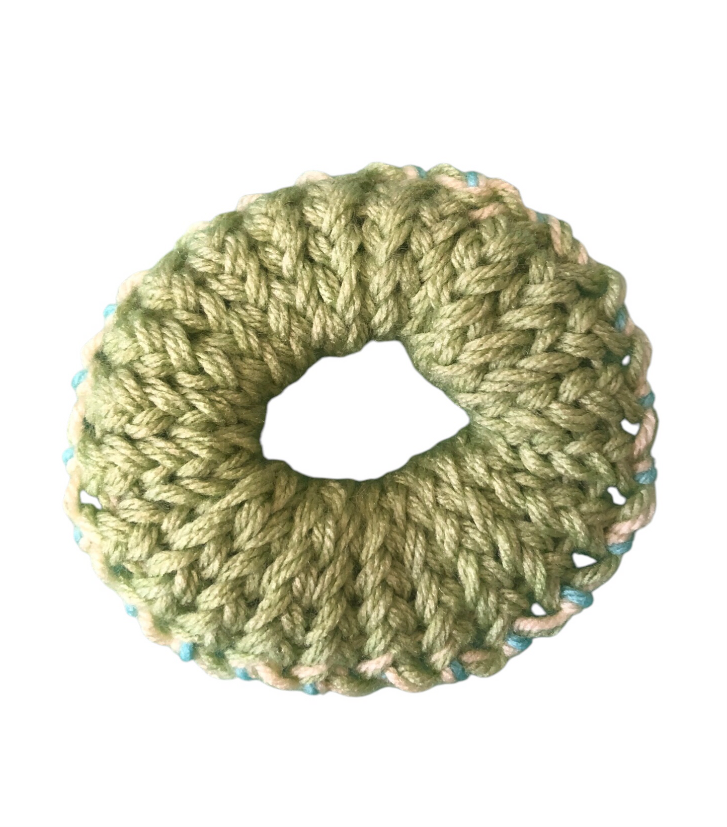 Hand-Knit Acrylic Scrunchie – Soft & Stylish Hair Accessory