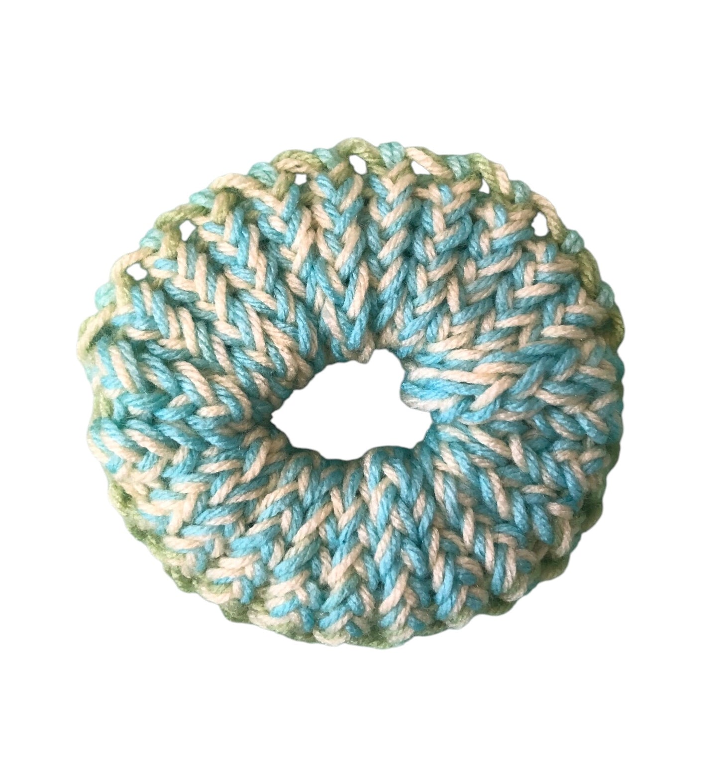 Hand-Knit Acrylic Scrunchie – Soft & Stylish