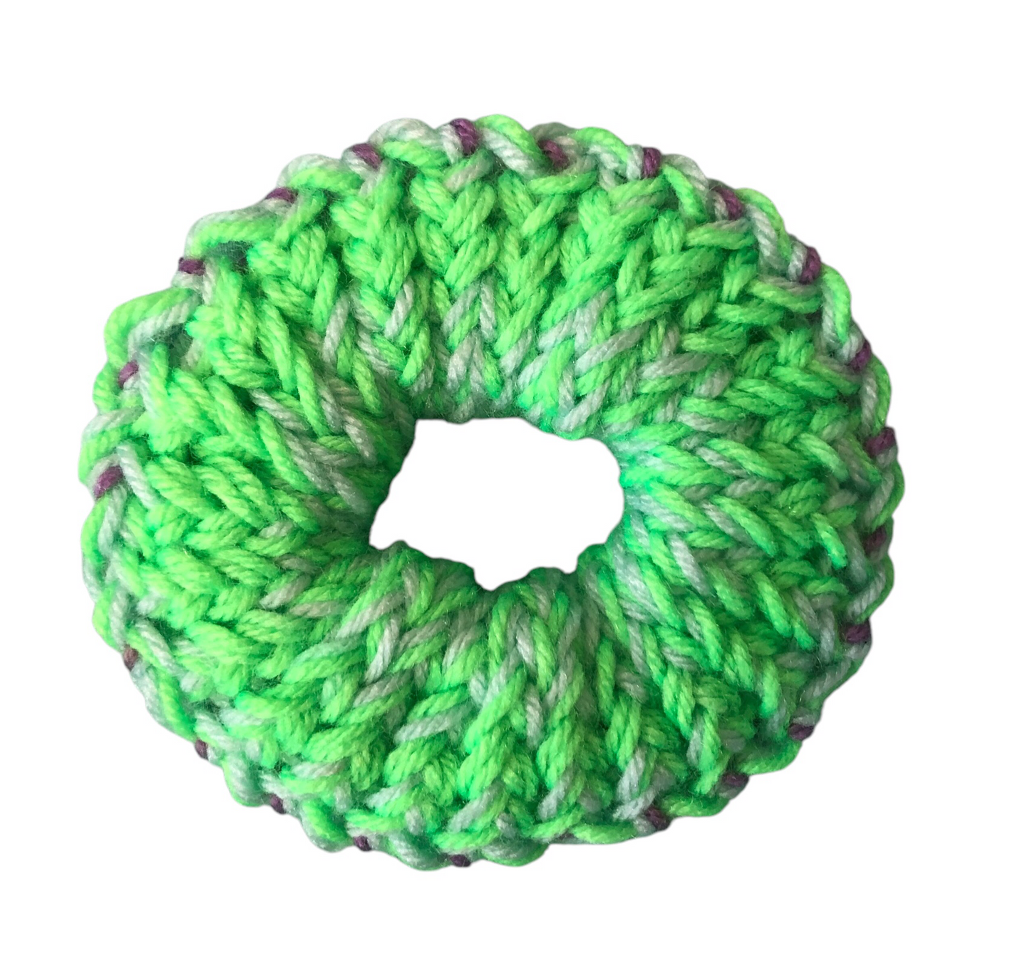 Hand-Knit Acrylic Scrunchie – Soft, Durable & Handmade with Care