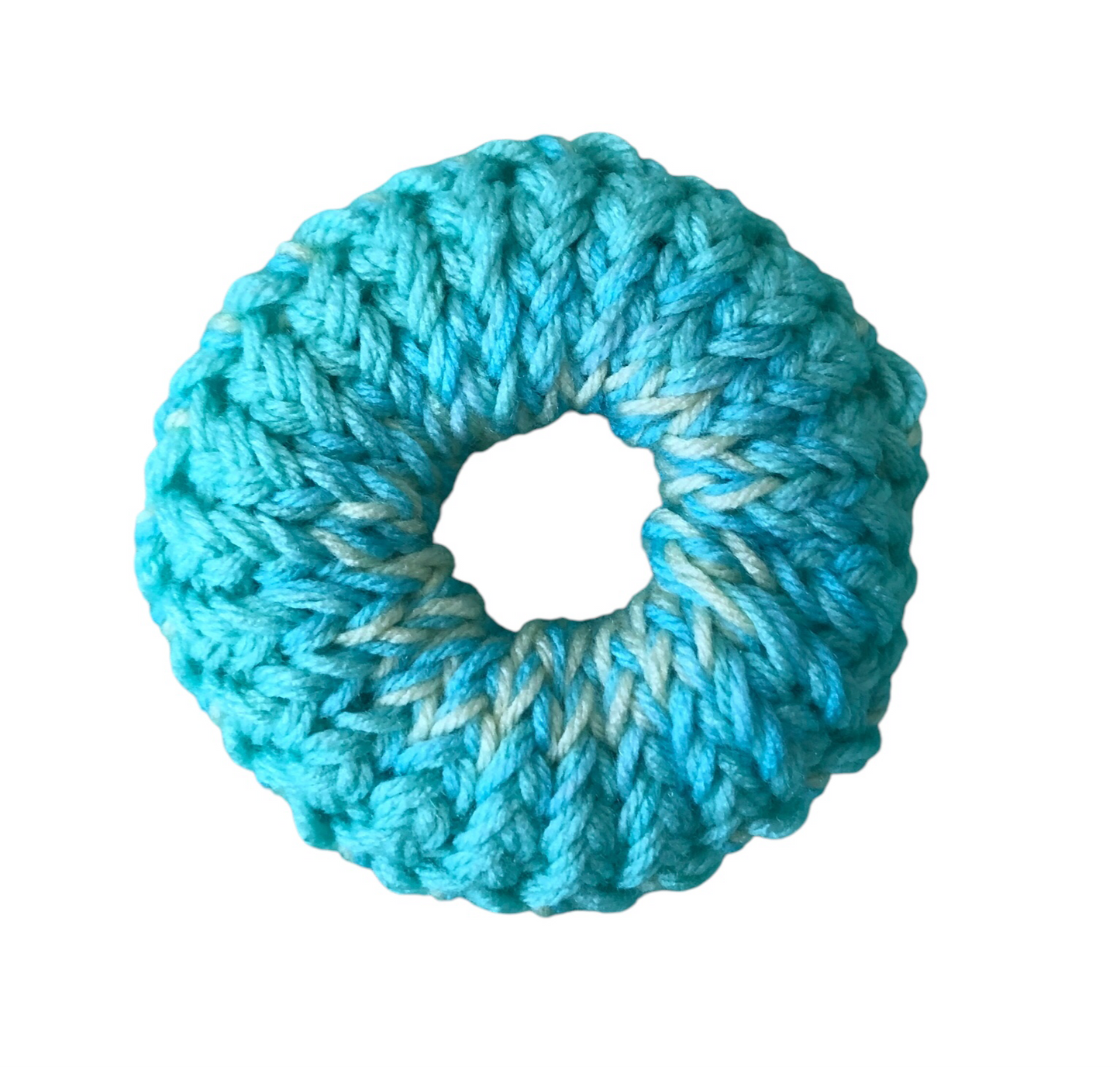 Hand-Knit Acrylic Scrunchie – Soft, Stylish & Handmade