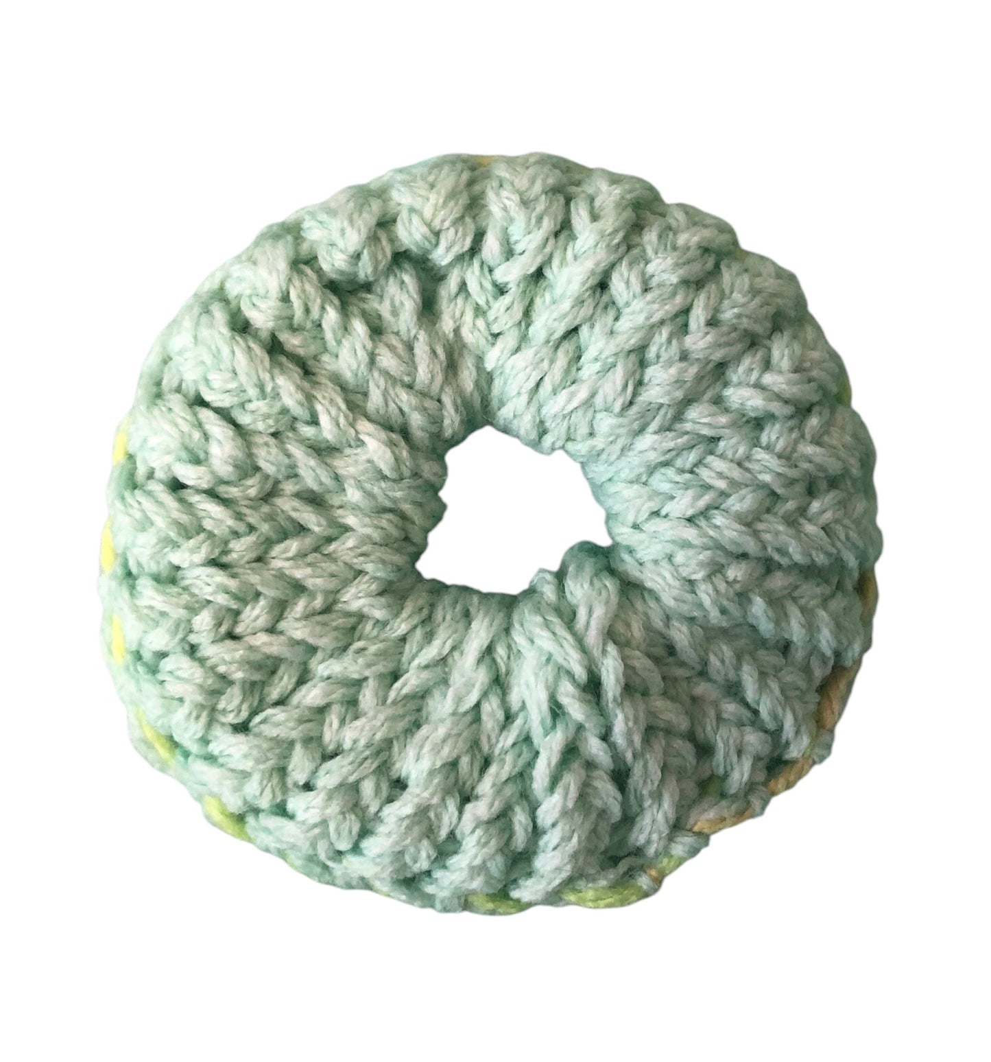 Hand-Knit Acrylic Scrunchie – Soft & Durable